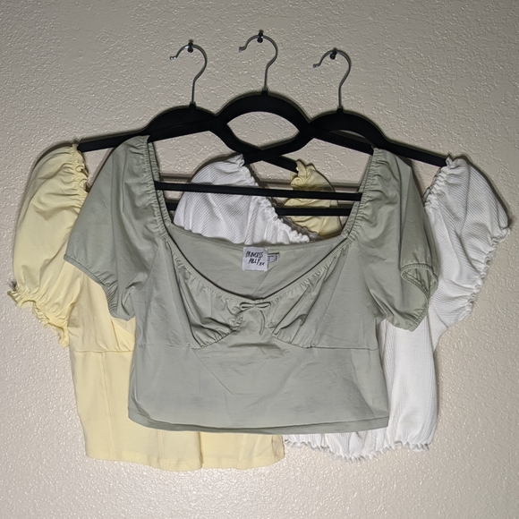 Girly green peasant style top - Picture 4 of 5